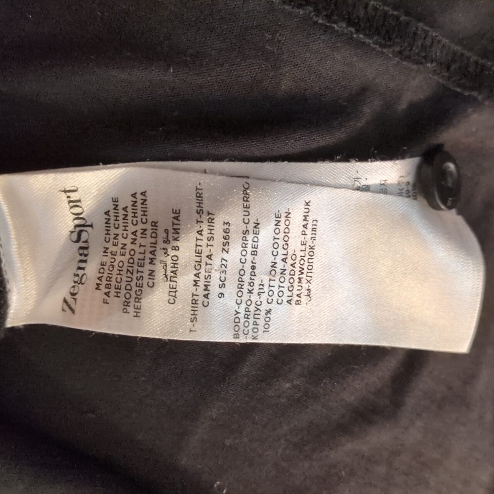 Zegna Sport Active Outdoors Soft Comfy Black Button Cotton Collar Polo Shirt M - Picture 4 of 5